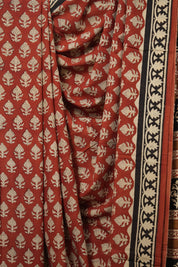 Maroon HBP Cotton Saree - SRMCS3027