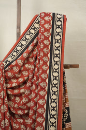 Maroon HBP Cotton Saree - SRMCS3027