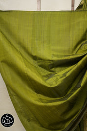Moss Green Raw Silk Saree - SRMGRSS858