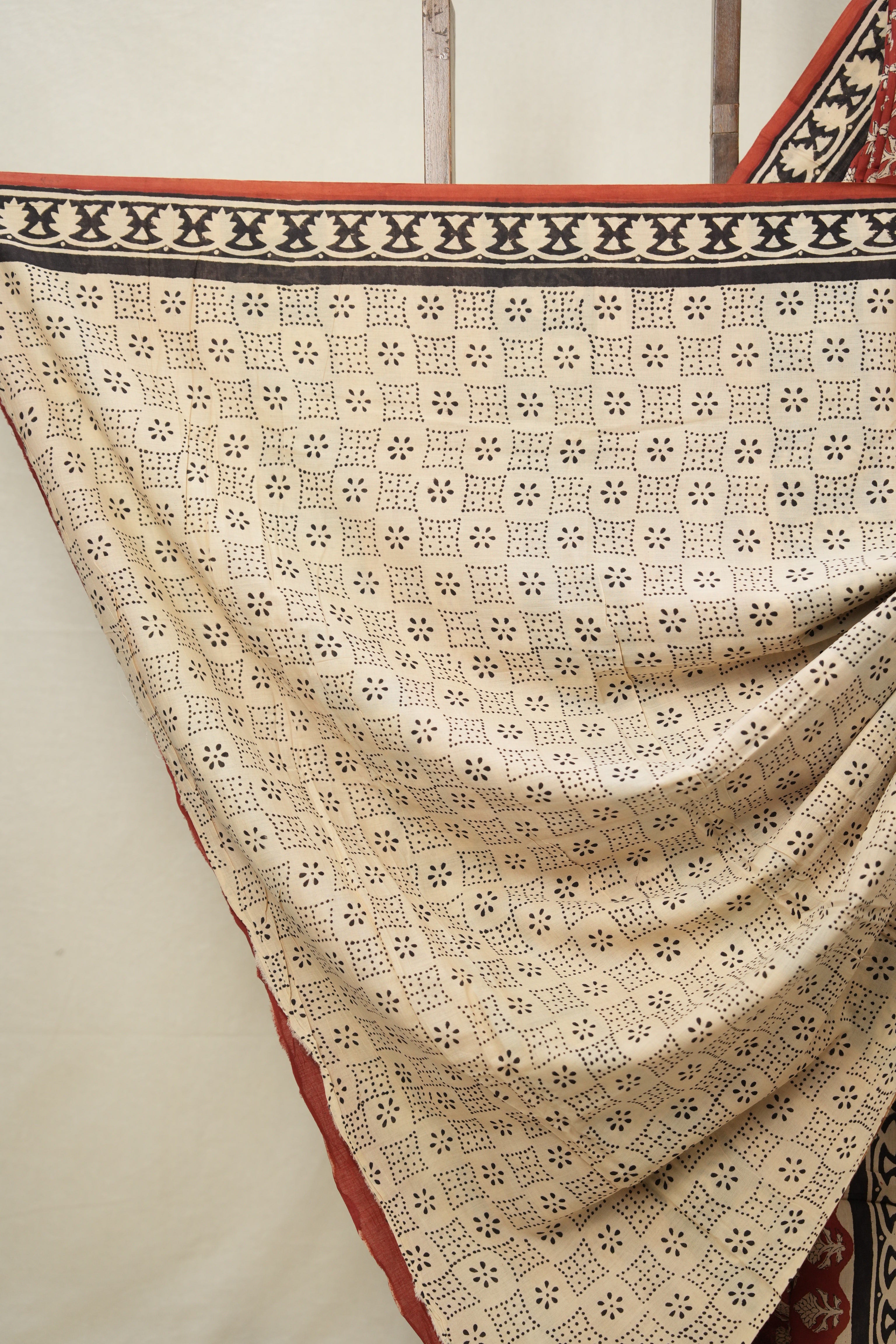Maroon HBP Cotton Saree - SRMCS3027