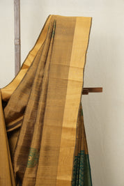 Yellow Gold Raw Silk Saree - SRYGRSS801