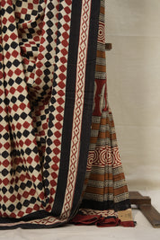 Cream HBP Cotton Saree - SRCCS3024