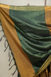 Yellow Gold Raw Silk Saree - SRYGRSS801