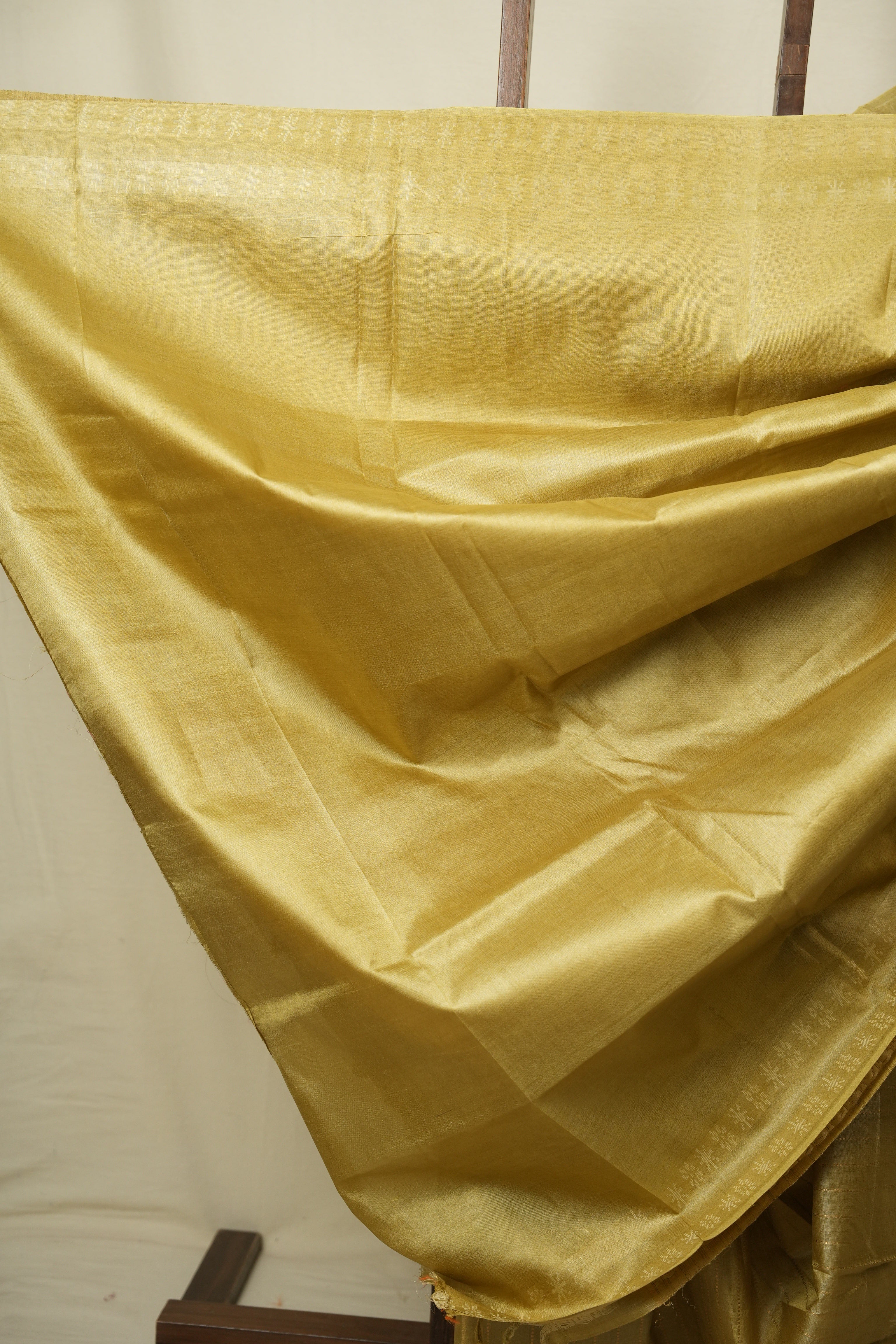Olive Yellow Tussar Silk Saree - SROYTSS1965