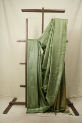 Green Tussar Silk Saree - SRGTSS1966