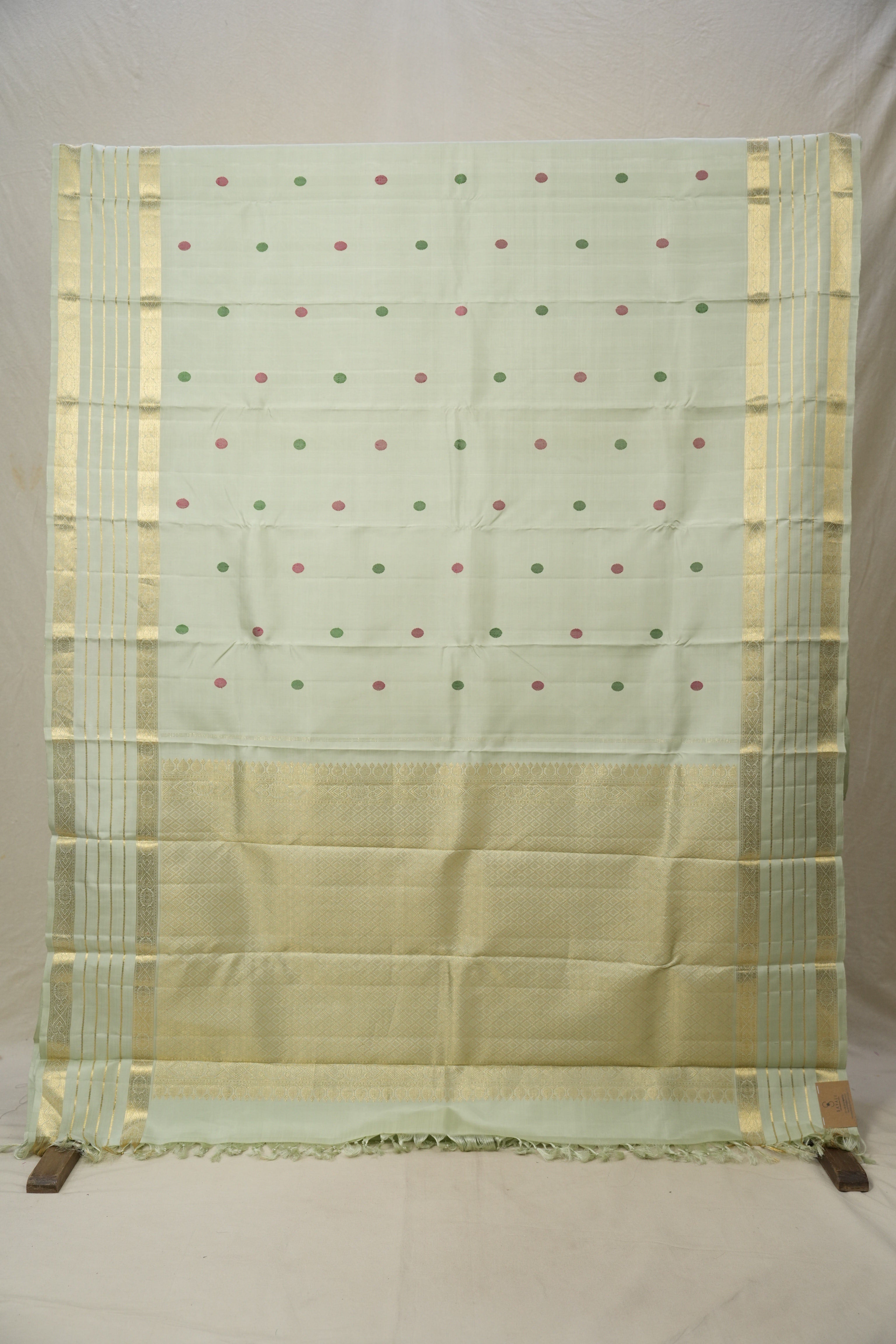 Pastel Mint Green Kanjivaram Silk Saree - SRPMGKSS1036