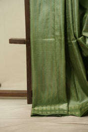 Green Tussar Silk Saree - SRGTSS1966