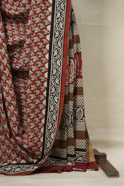 Maroon HBP Cotton Saree - SRMCS3028