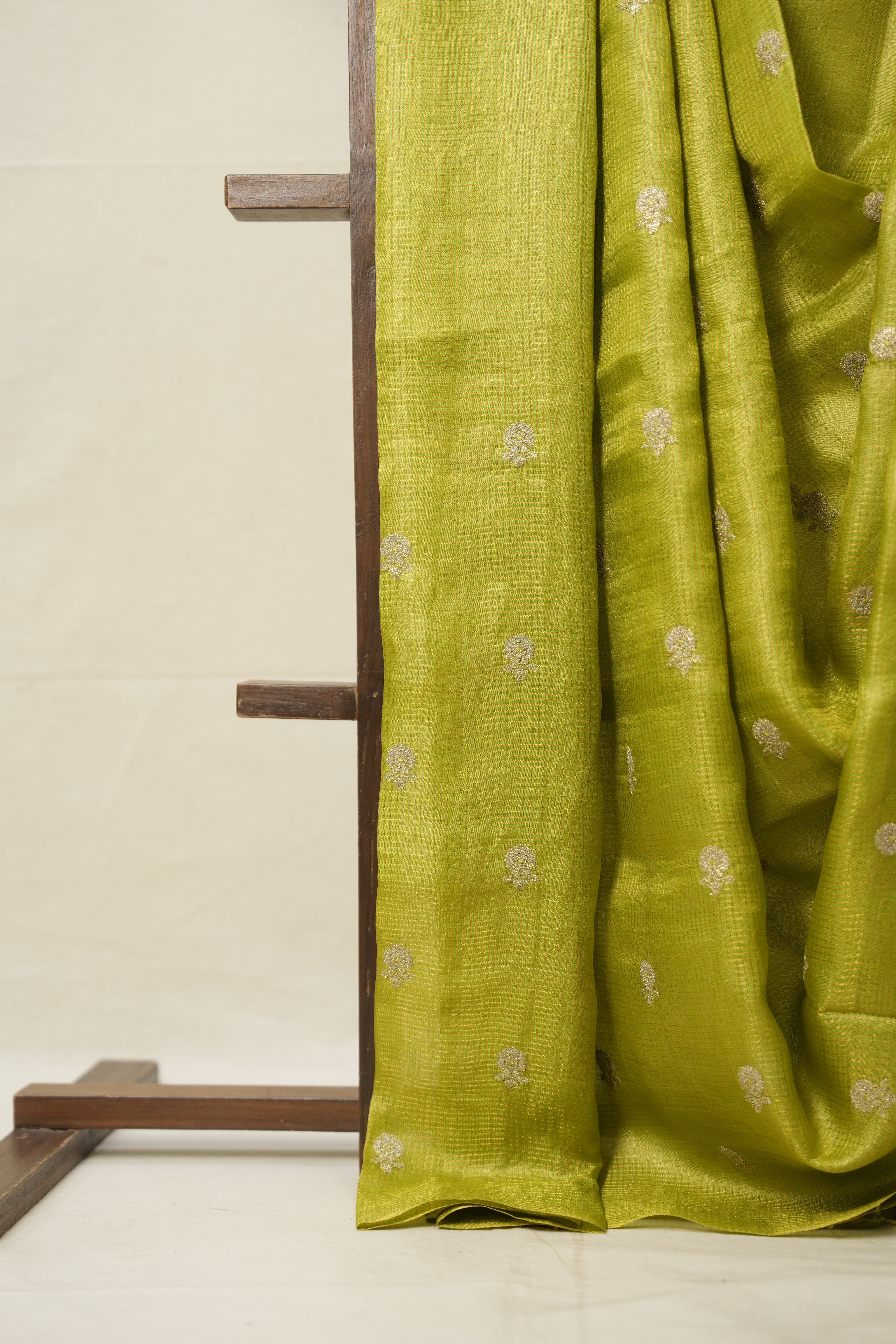 Neon Green Tussar Silk Saree - SRNGTSS1633