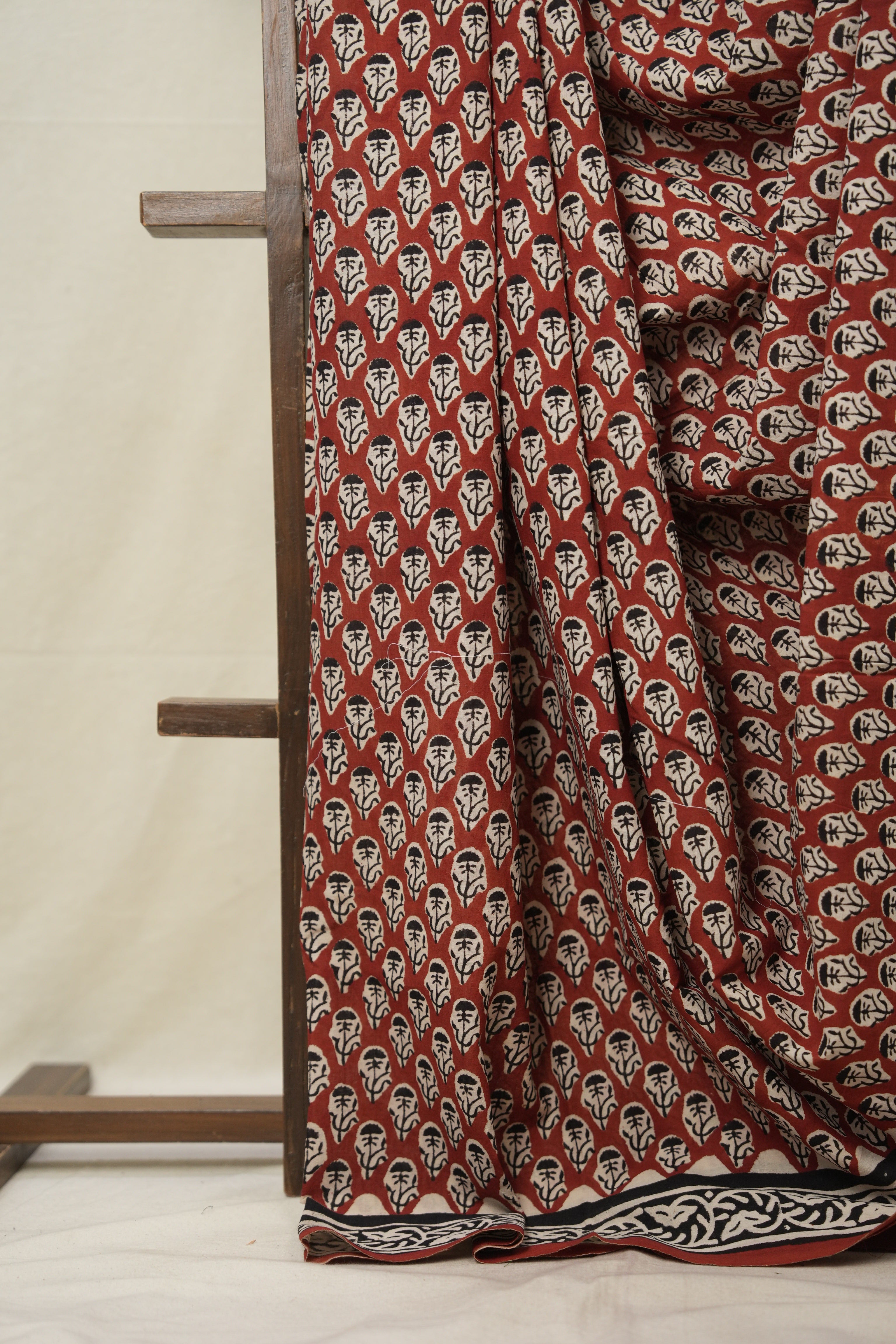 Maroon HBP Cotton Saree - SRMCS3028