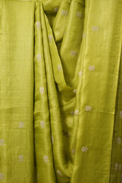 Neon Green Tussar Silk Saree - SRNGTSS1633