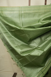 Green Tussar Silk Saree - SRGTSS1966