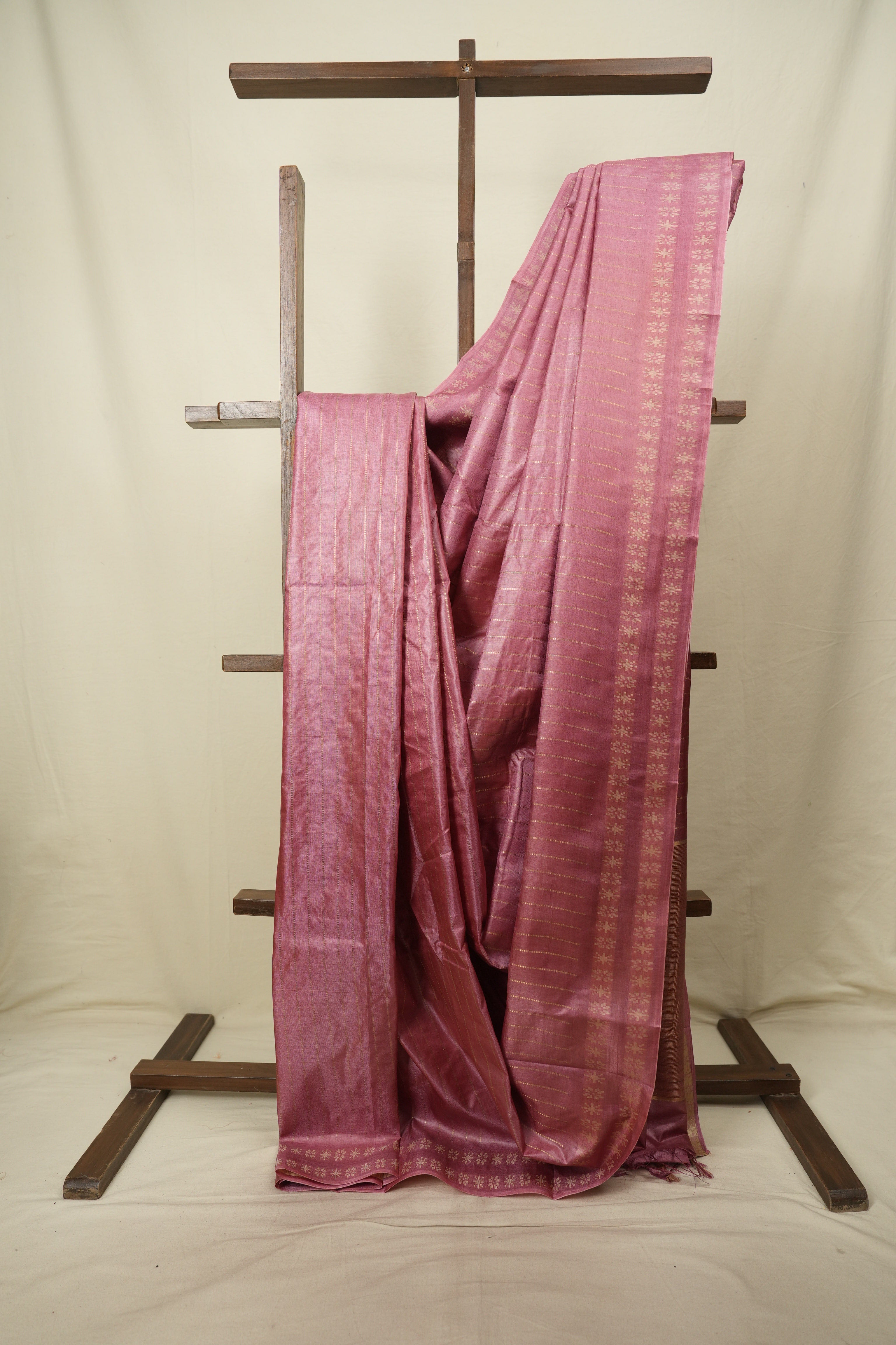 Pink Tussar Silk Saree - SRPTSS1968