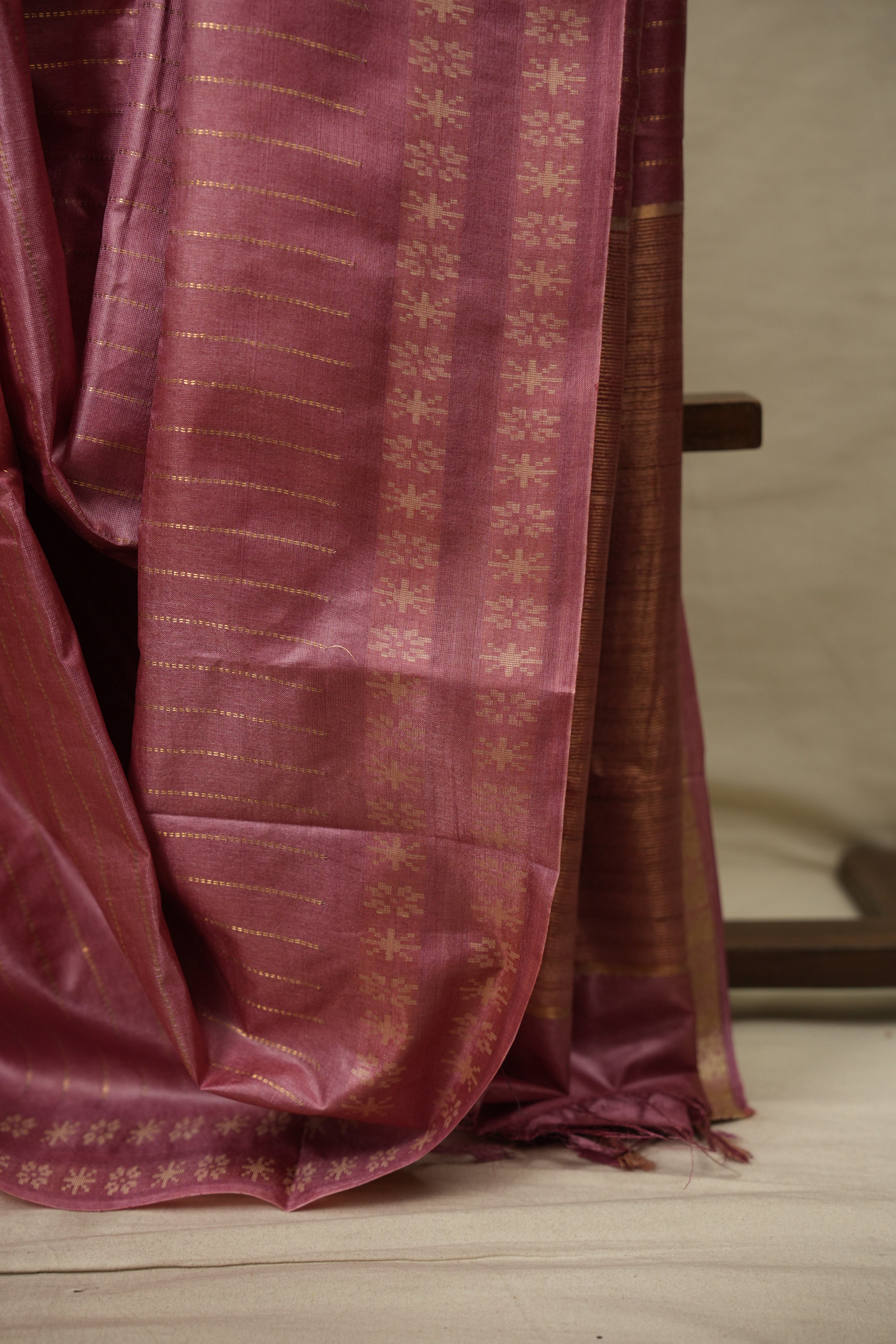 Pink Tussar Silk Saree - SRPTSS1968