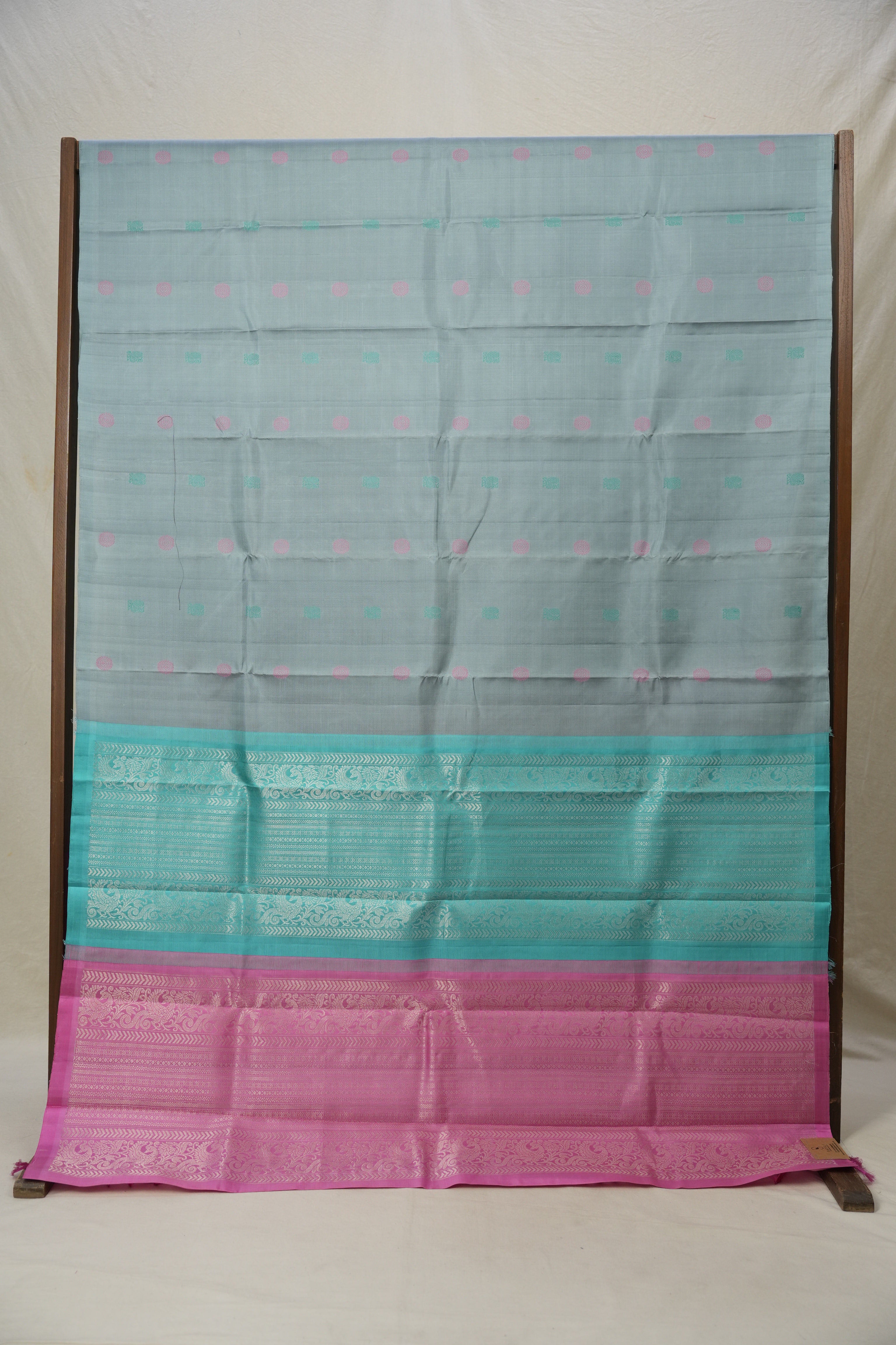 Powder Blue Kanjivaram Silk Saree - SRPBKSS987