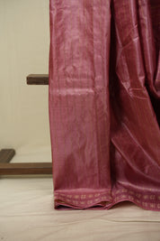 Pink Tussar Silk Saree - SRPTSS1968