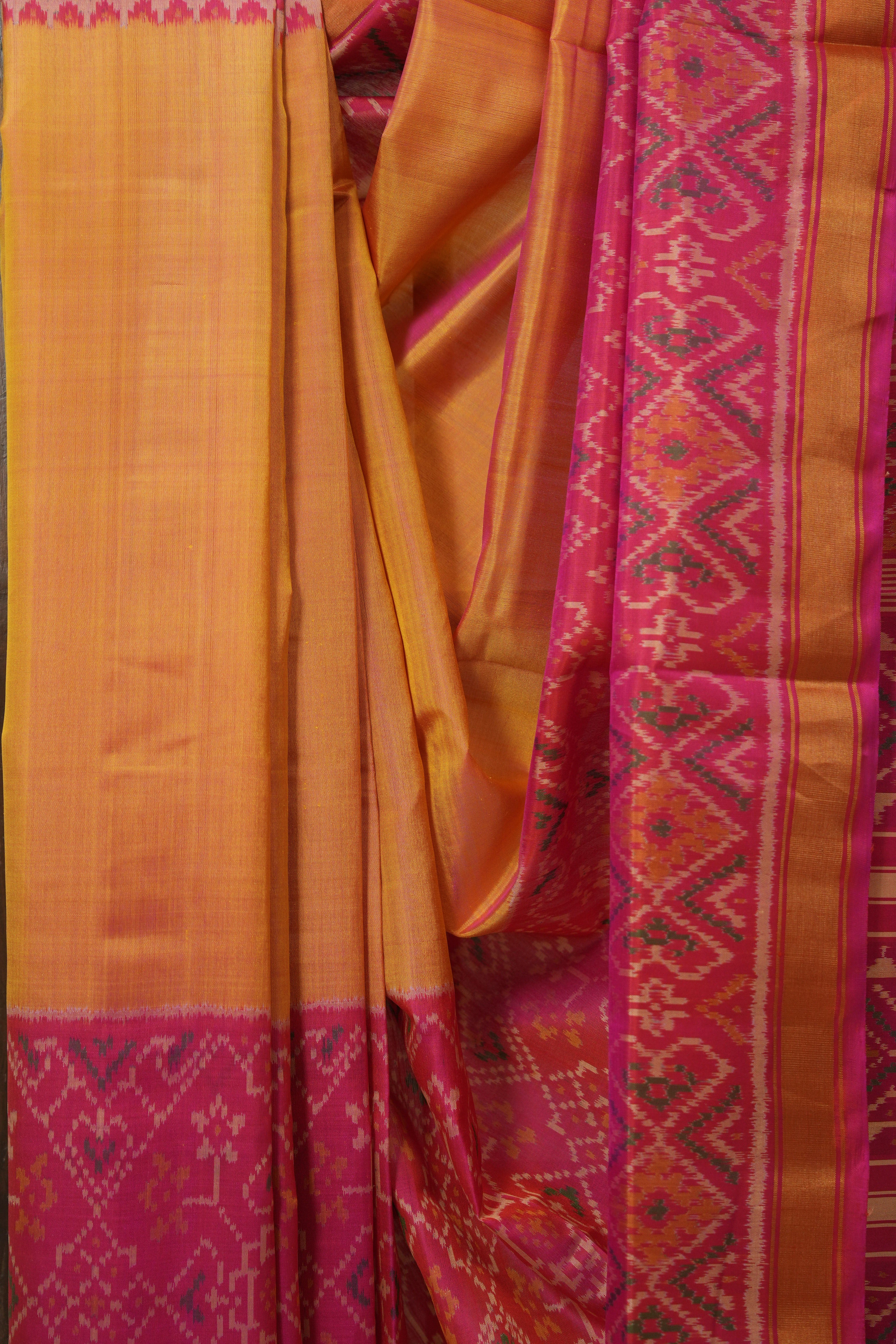 Orange Rajkot Patola Silk Saree - SRORPSS565