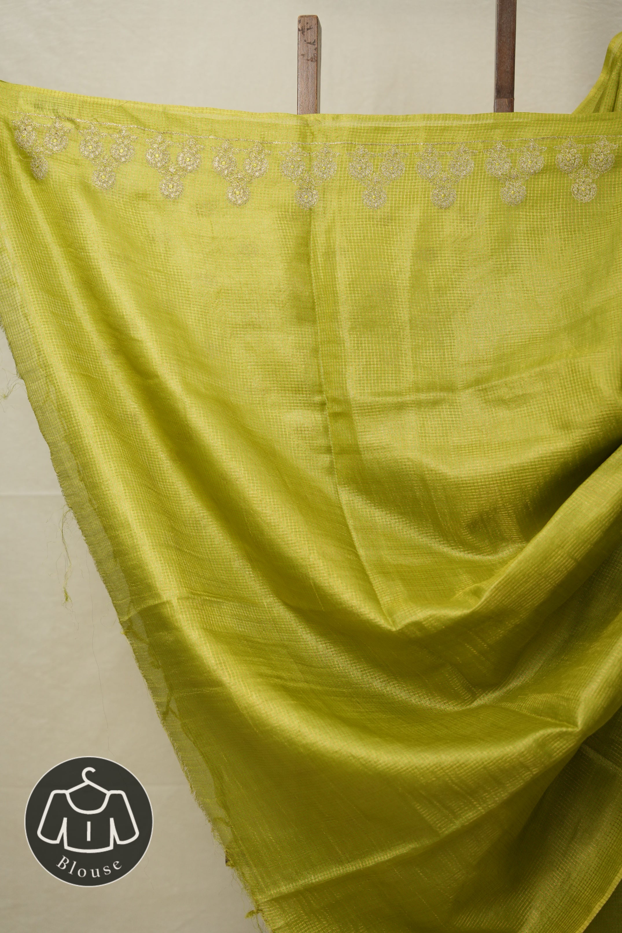 Neon Green Tussar Silk Saree - SRNGTSS1633