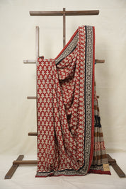 Maroon HBP Cotton Saree - SRMCS3023