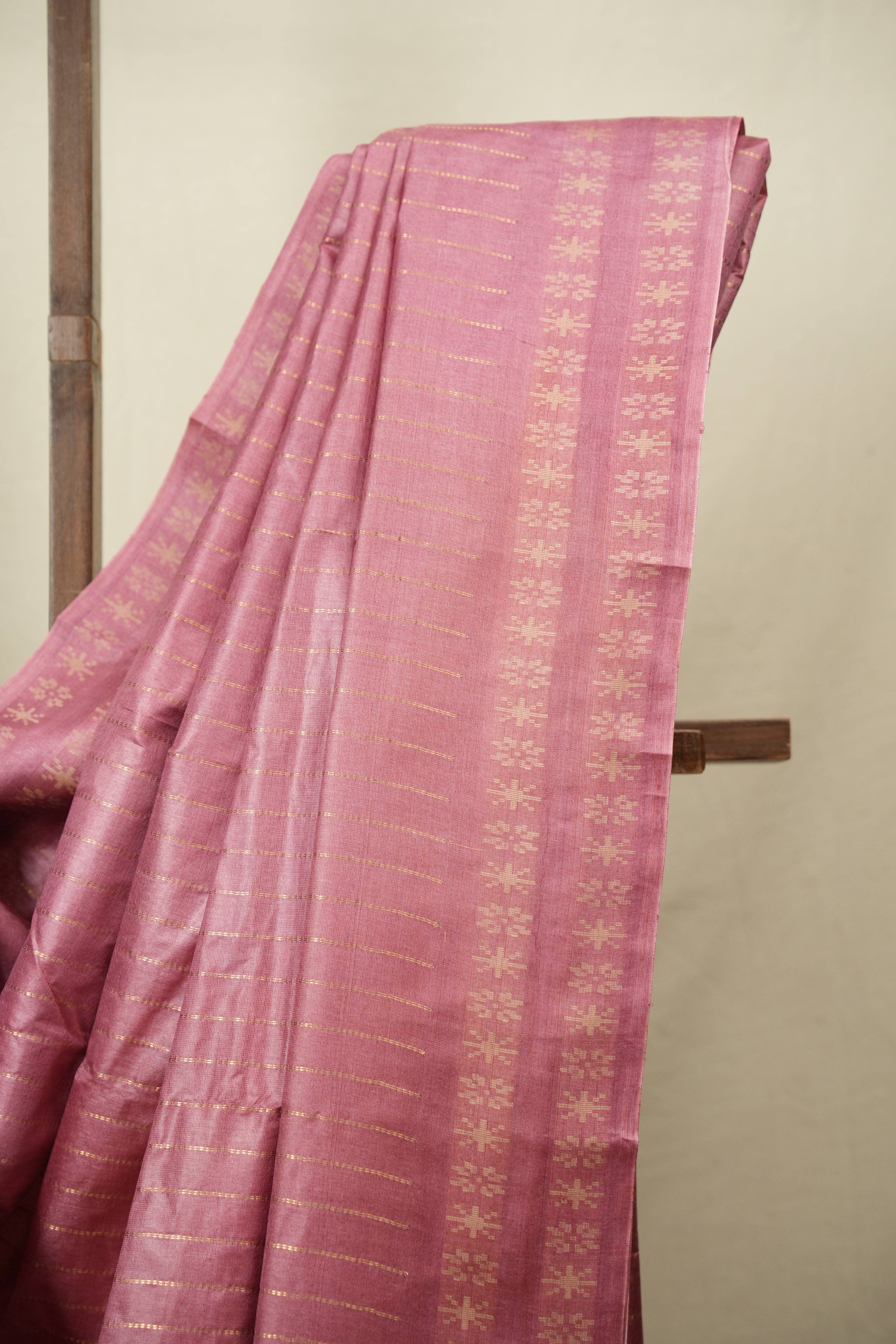 Pink Tussar Silk Saree - SRPTSS1968