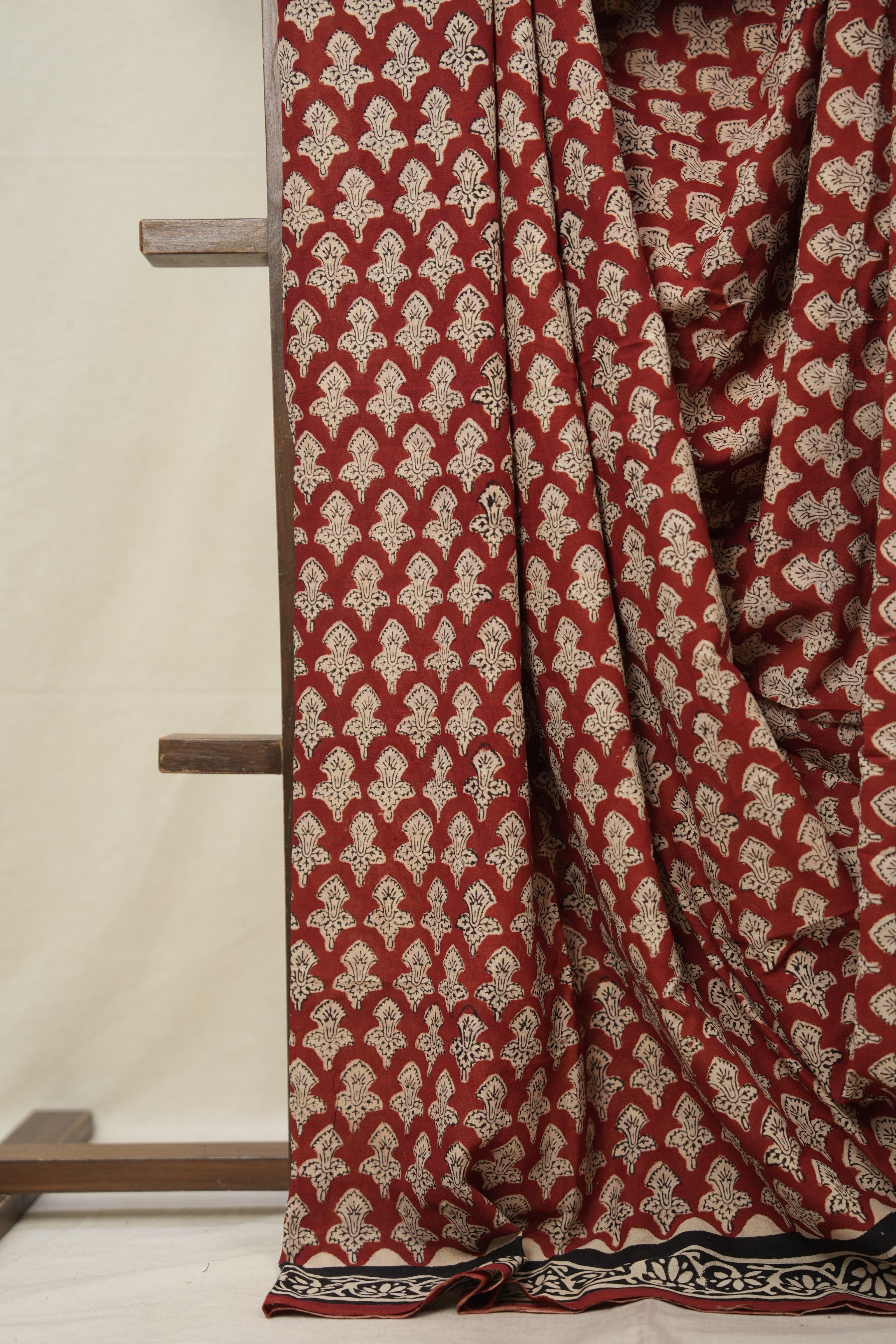 Maroon HBP Cotton Saree - SRMCS3023