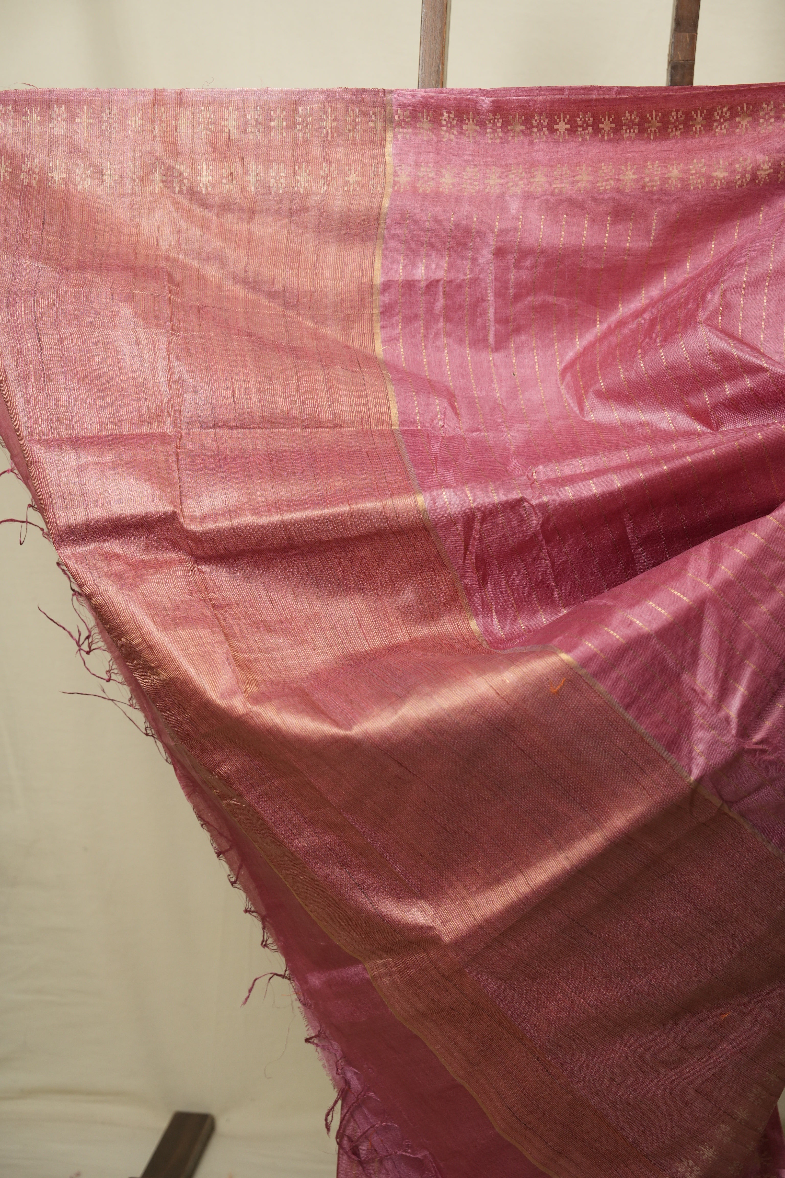 Pink Tussar Silk Saree - SRPTSS1968