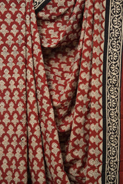 Maroon HBP Cotton Saree - SRMCS3023