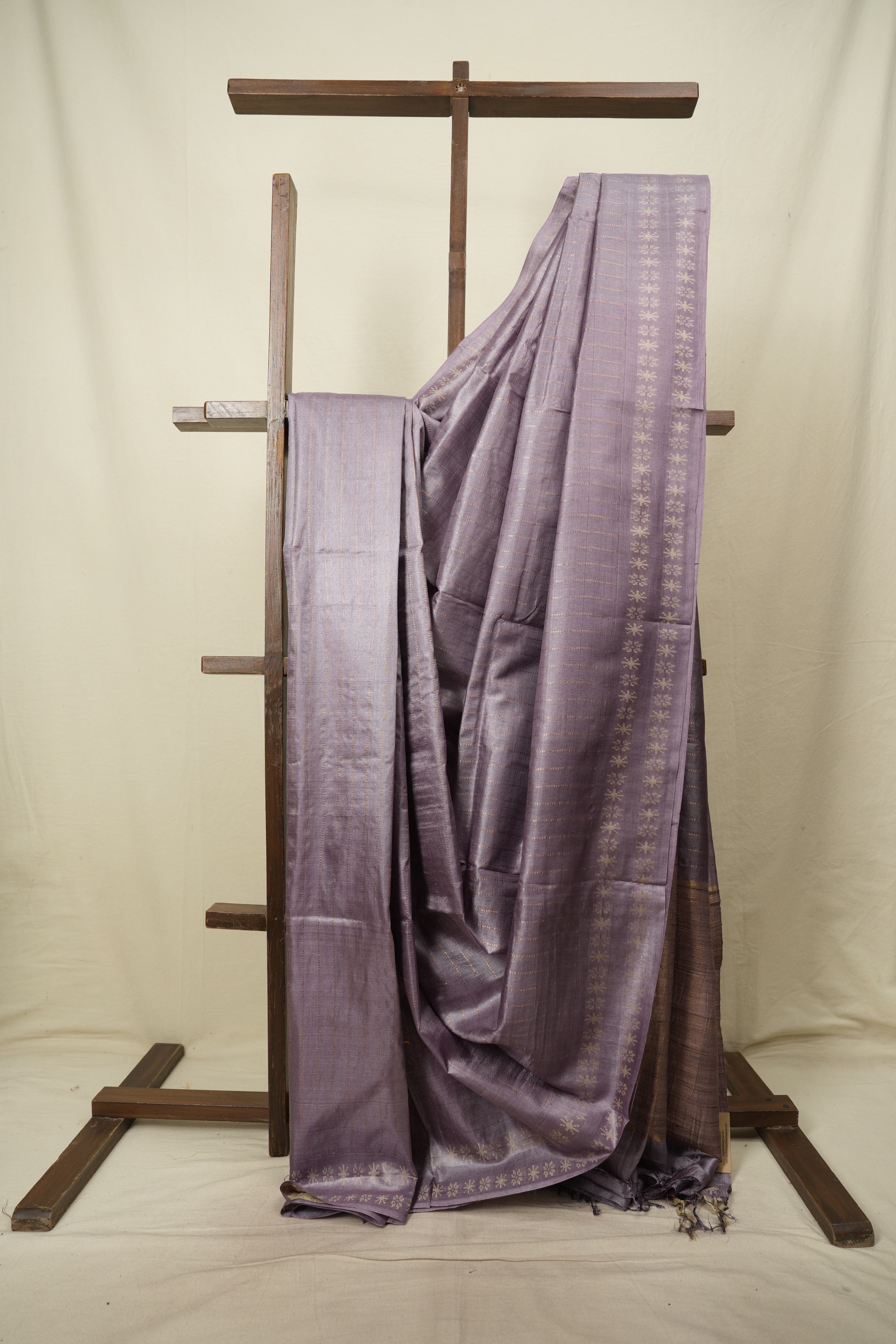 Lavender Tussar Silk Saree - SRLTSS1967