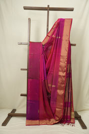 Two Tone Pink Maheshwari Saree - SRTTPMS1275