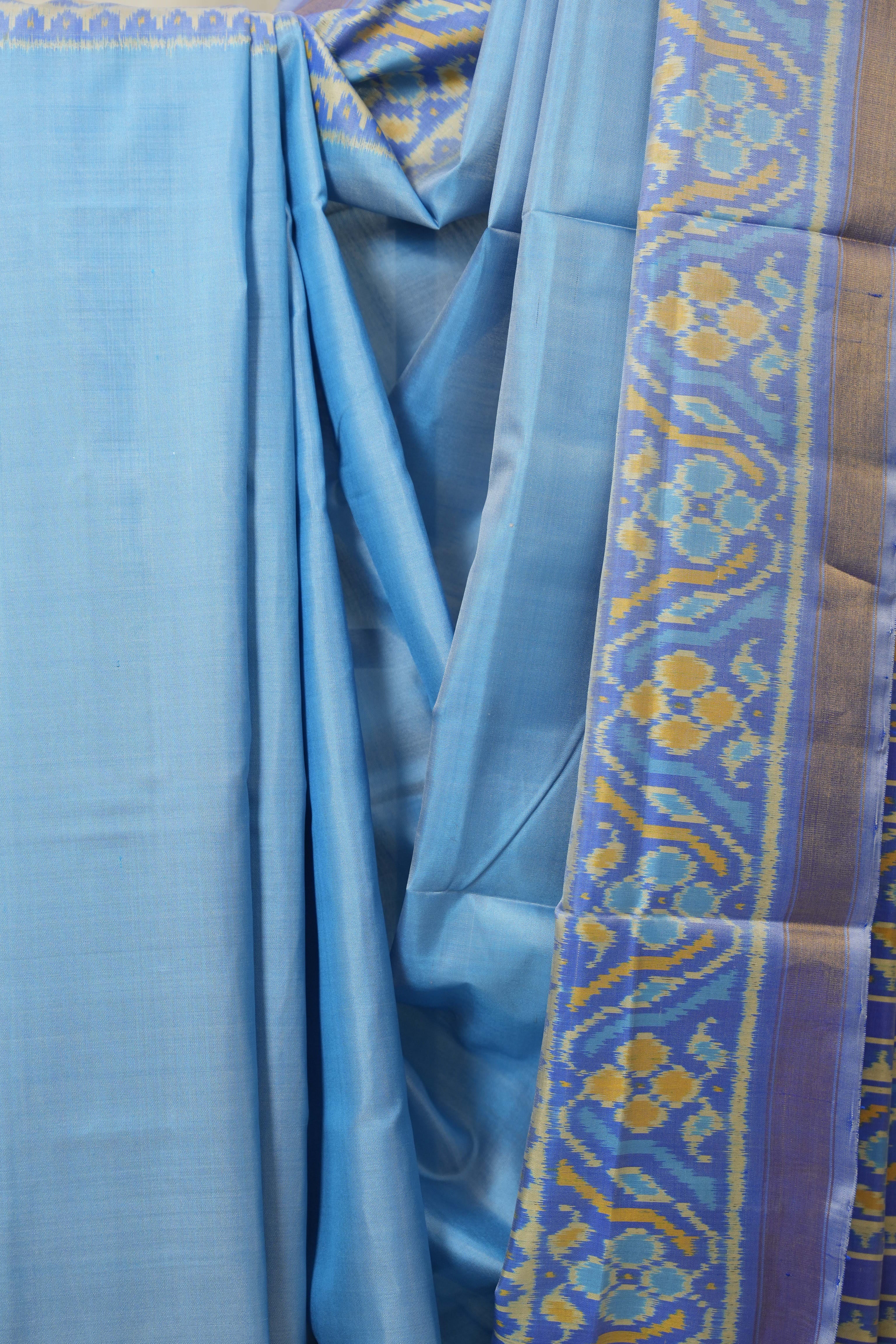 Deep Blue Rajkot Patola Silk Saree - SRDBRPSS568