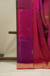 Two Tone Pink Maheshwari Saree - SRTTPMS1275