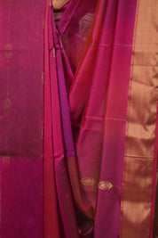 Two Tone Pink Maheshwari Saree - SRTTPMS1275