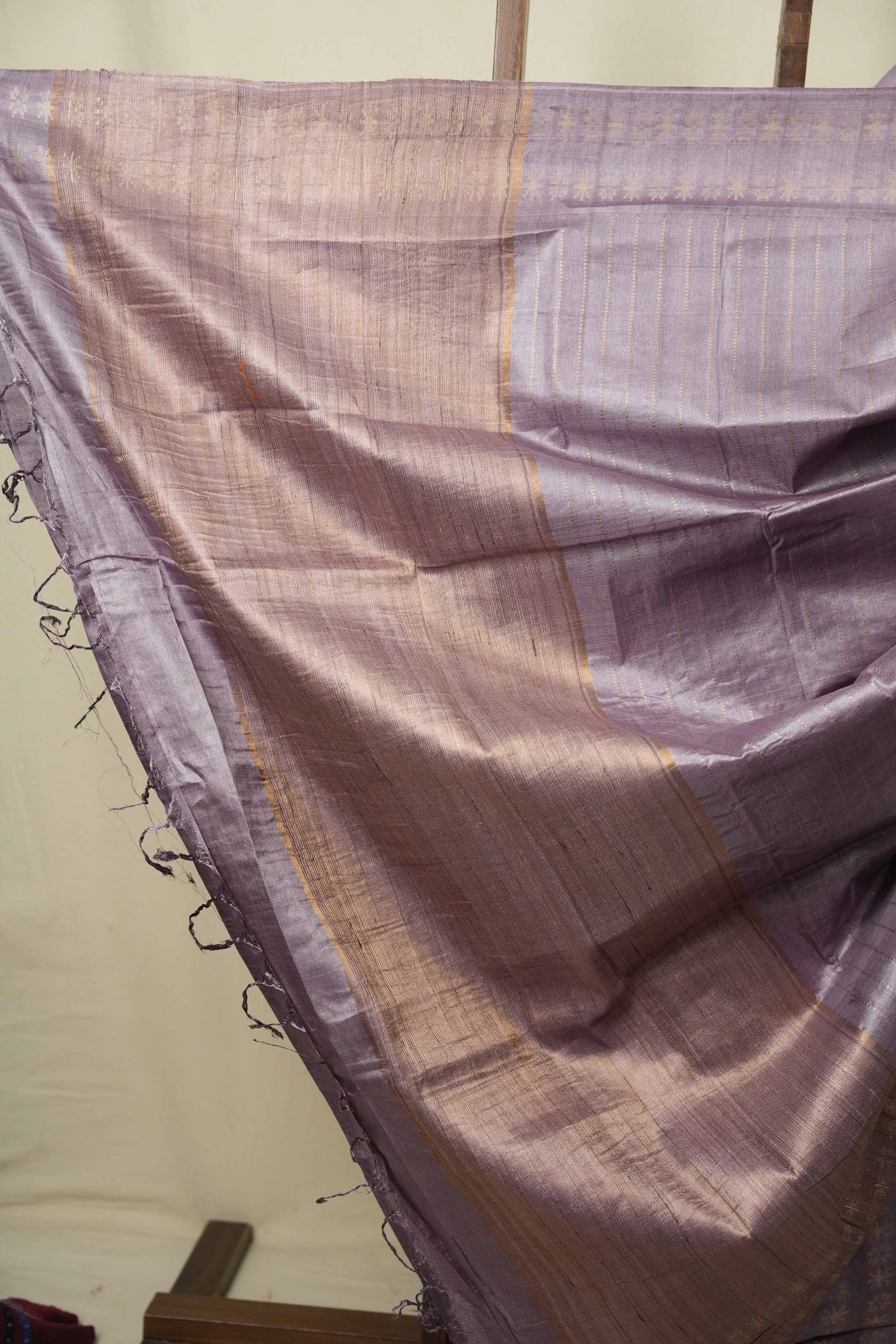 Lavender Tussar Silk Saree - SRLTSS1967