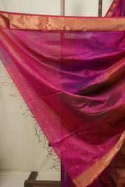 Two Tone Pink Maheshwari Saree - SRTTPMS1275