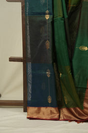 Peacock Green Maheshwari Saree - SRPGMS1276