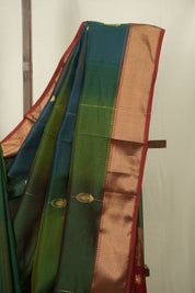 Peacock Green Maheshwari Saree - SRPGMS1276