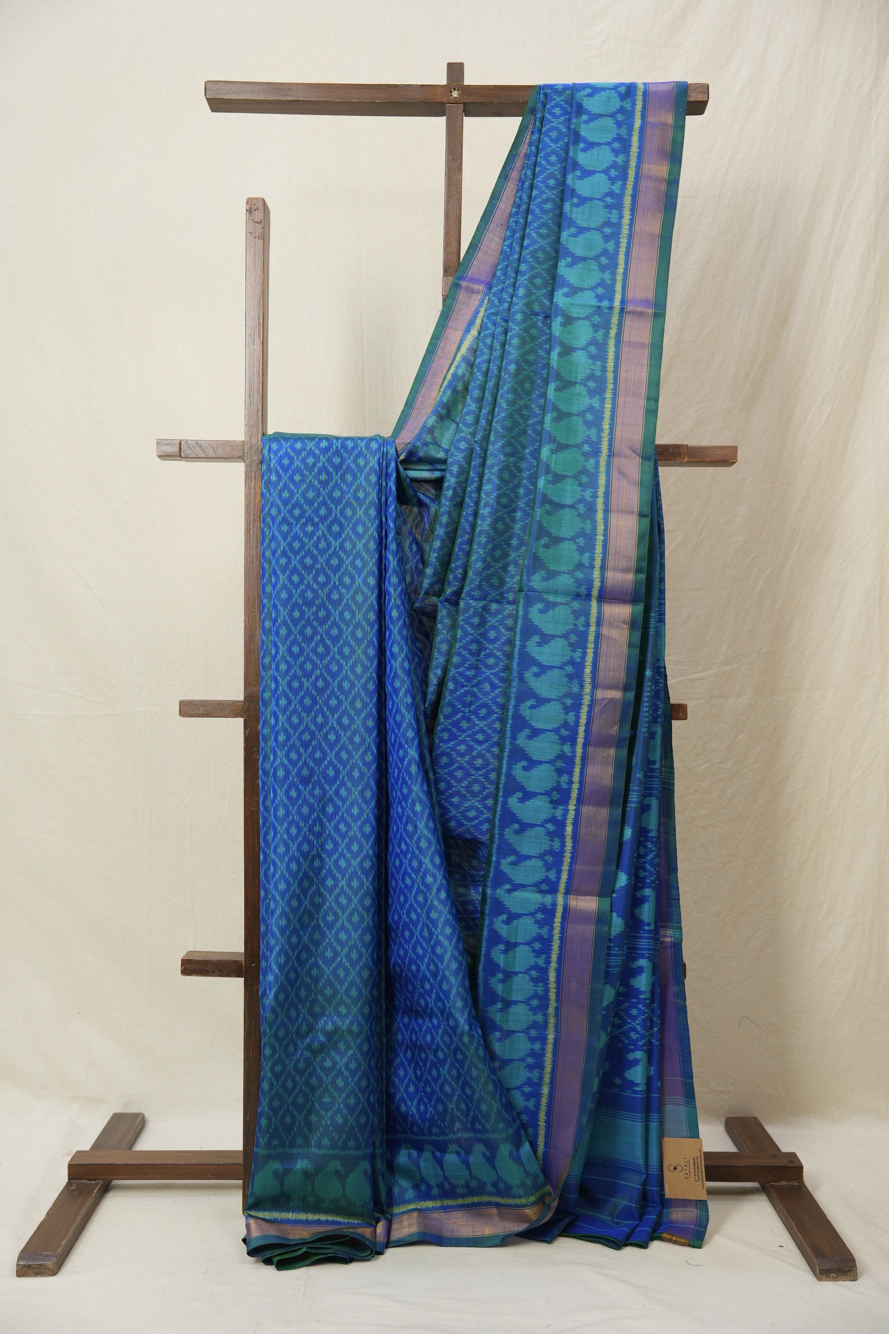 Blue Rajkot Patola Silk Saree - SRBRPSS566