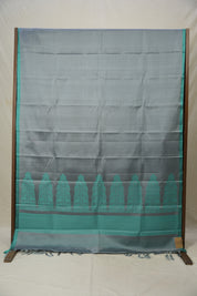 Ash Grey Kanjivaram Silk Saree - SRAGKSS984