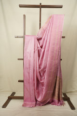 Baby Pink Tussar Silk Saree - SRBPTSS1962