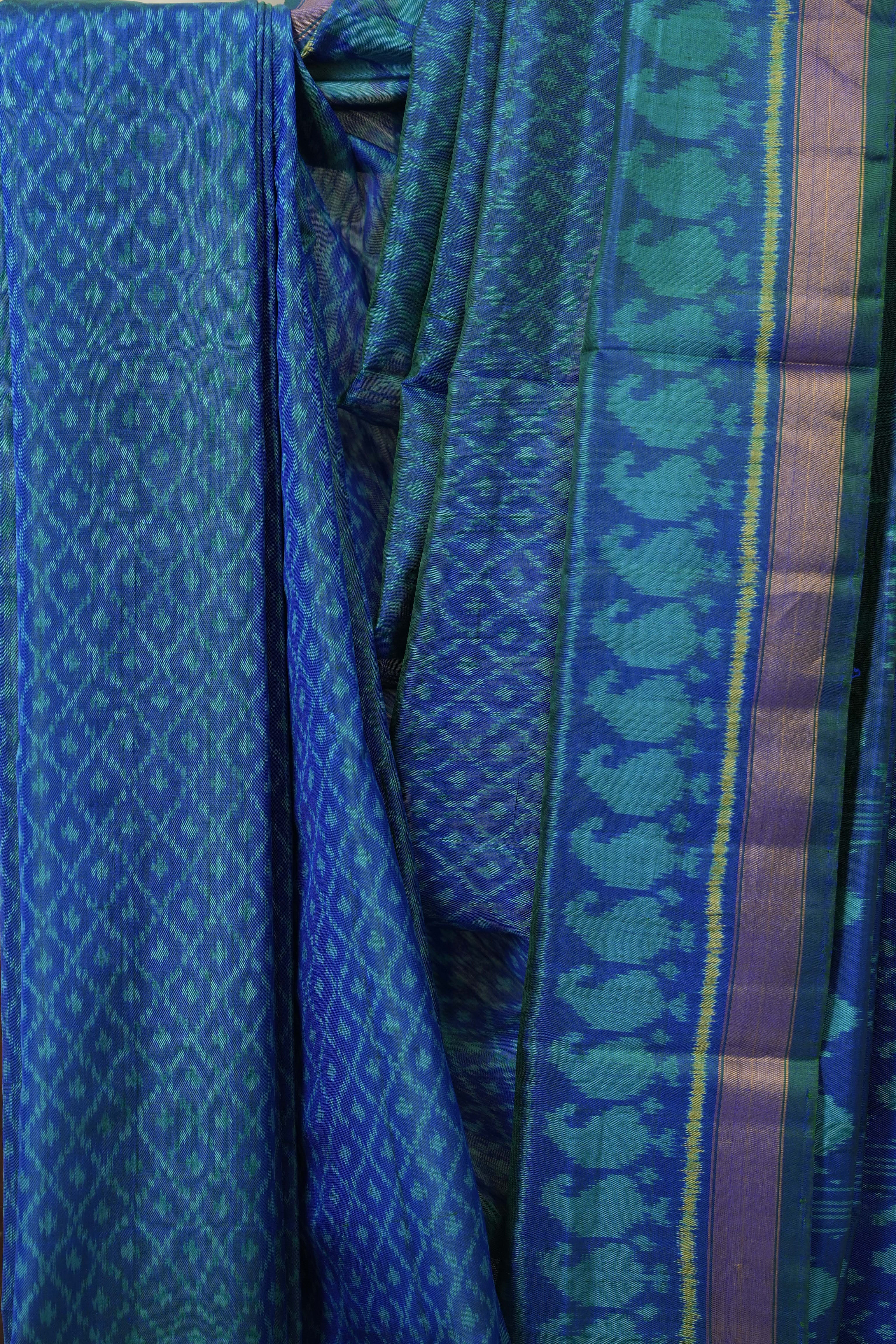 Blue Rajkot Patola Silk Saree - SRBRPSS566