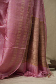 Baby Pink Tussar Silk Saree - SRBPTSS1962