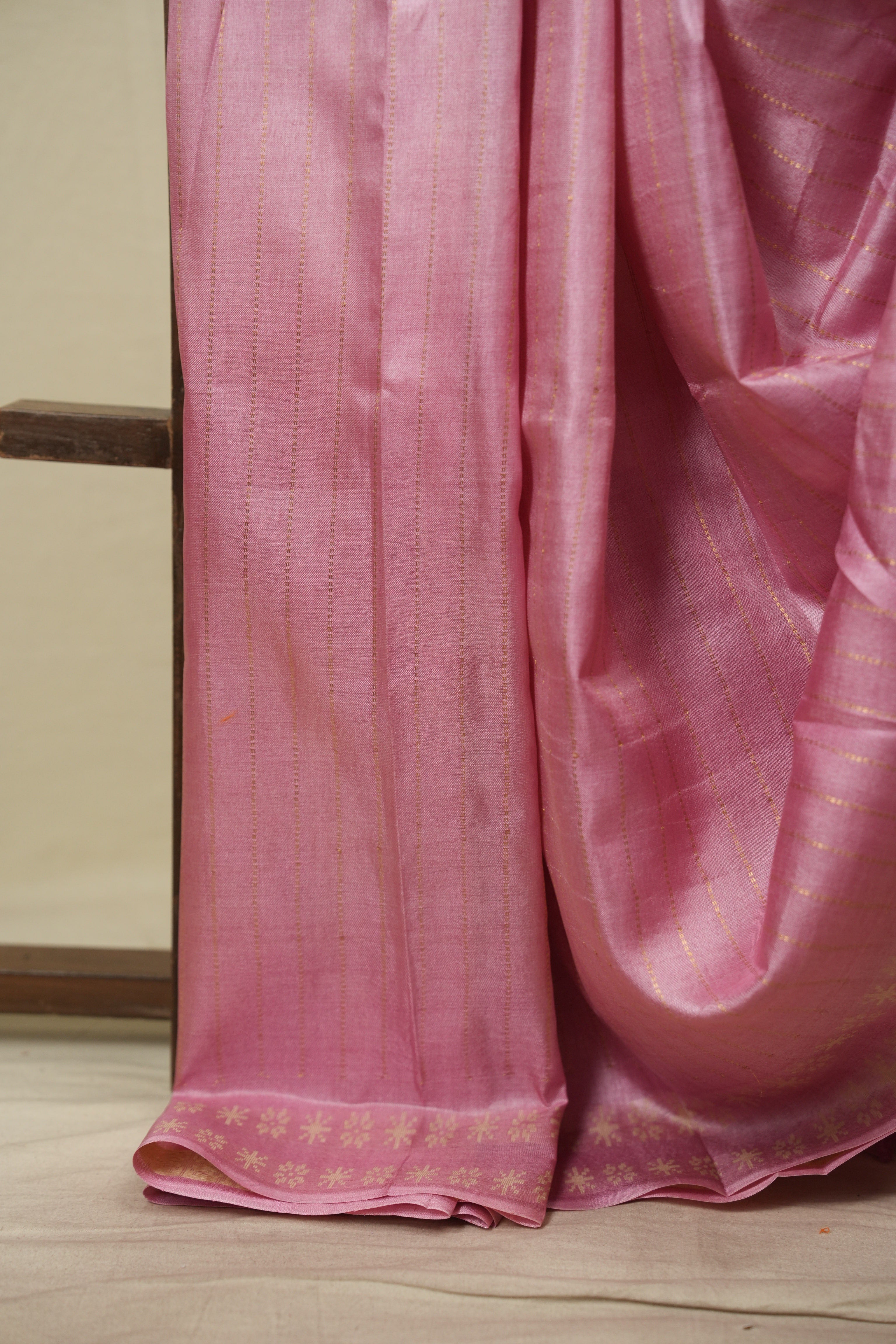Baby Pink Tussar Silk Saree - SRBPTSS1962