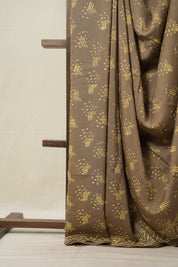 Bronze Brown HBP Modal Silk Saree - SRBBHBPMSS475