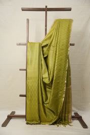 Moss Green Tussar Silk Saree - SRMGTSS1573