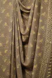 Bronze Brown HBP Modal Silk Saree - SRBBHBPMSS475