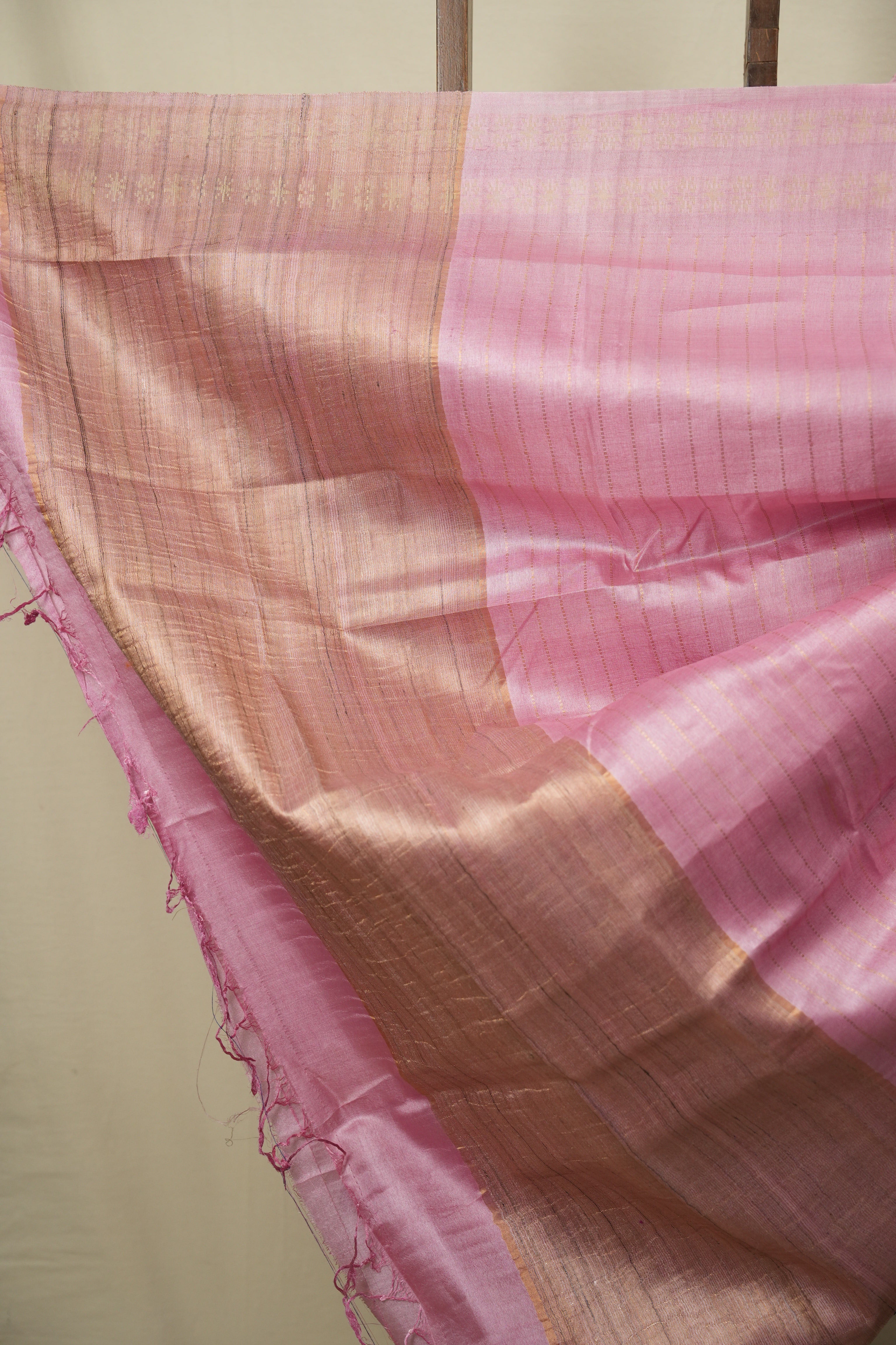 Baby Pink Tussar Silk Saree - SRBPTSS1962