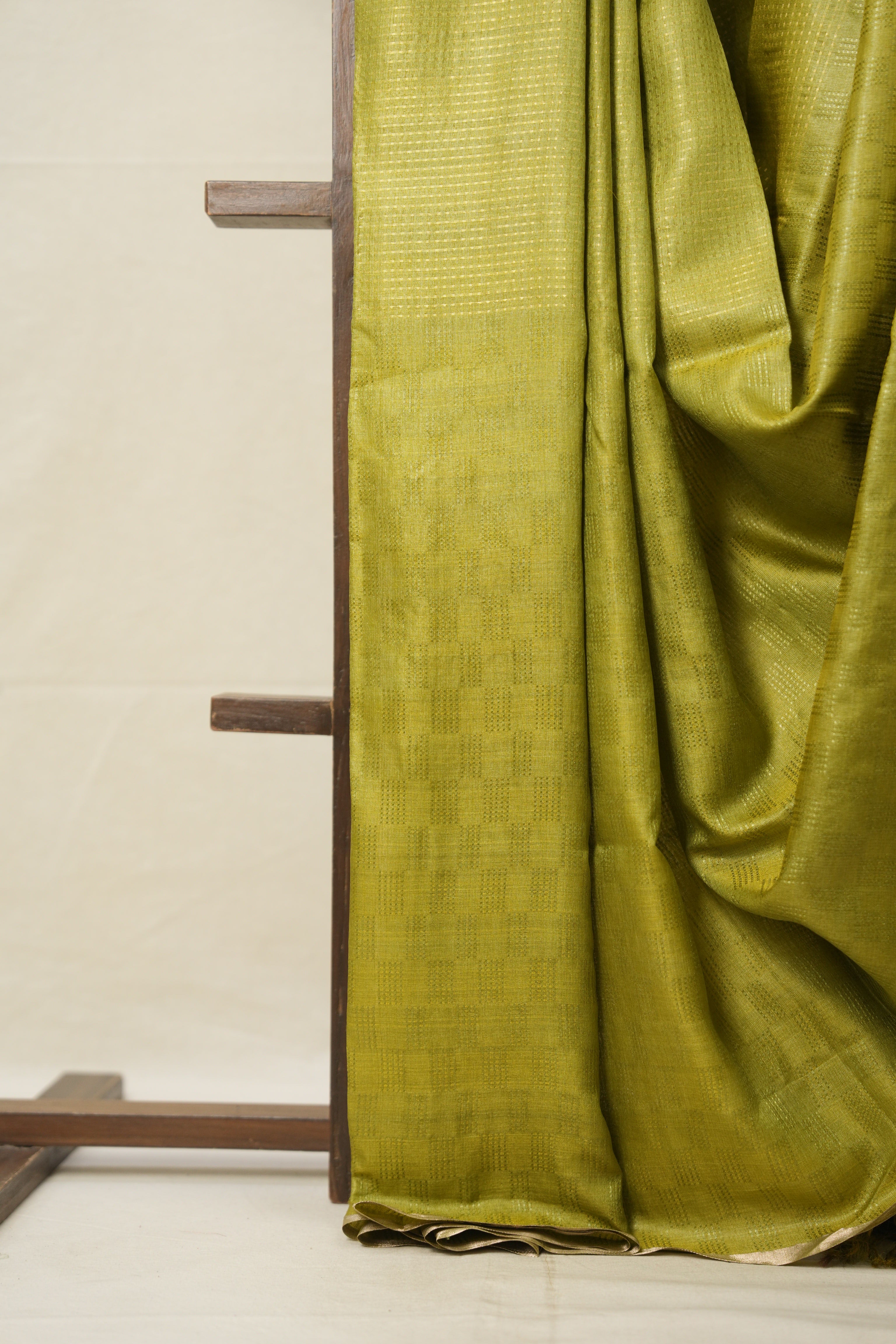 Moss Green Tussar Silk Saree - SRMGTSS1573