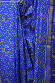 Bold Blue Rajkot Patola Silk Saree - SRBBRPSS569