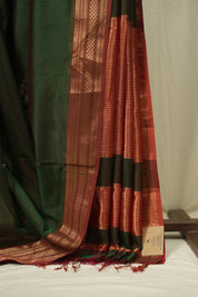 Green Maheshwari Saree - SRGMS1269