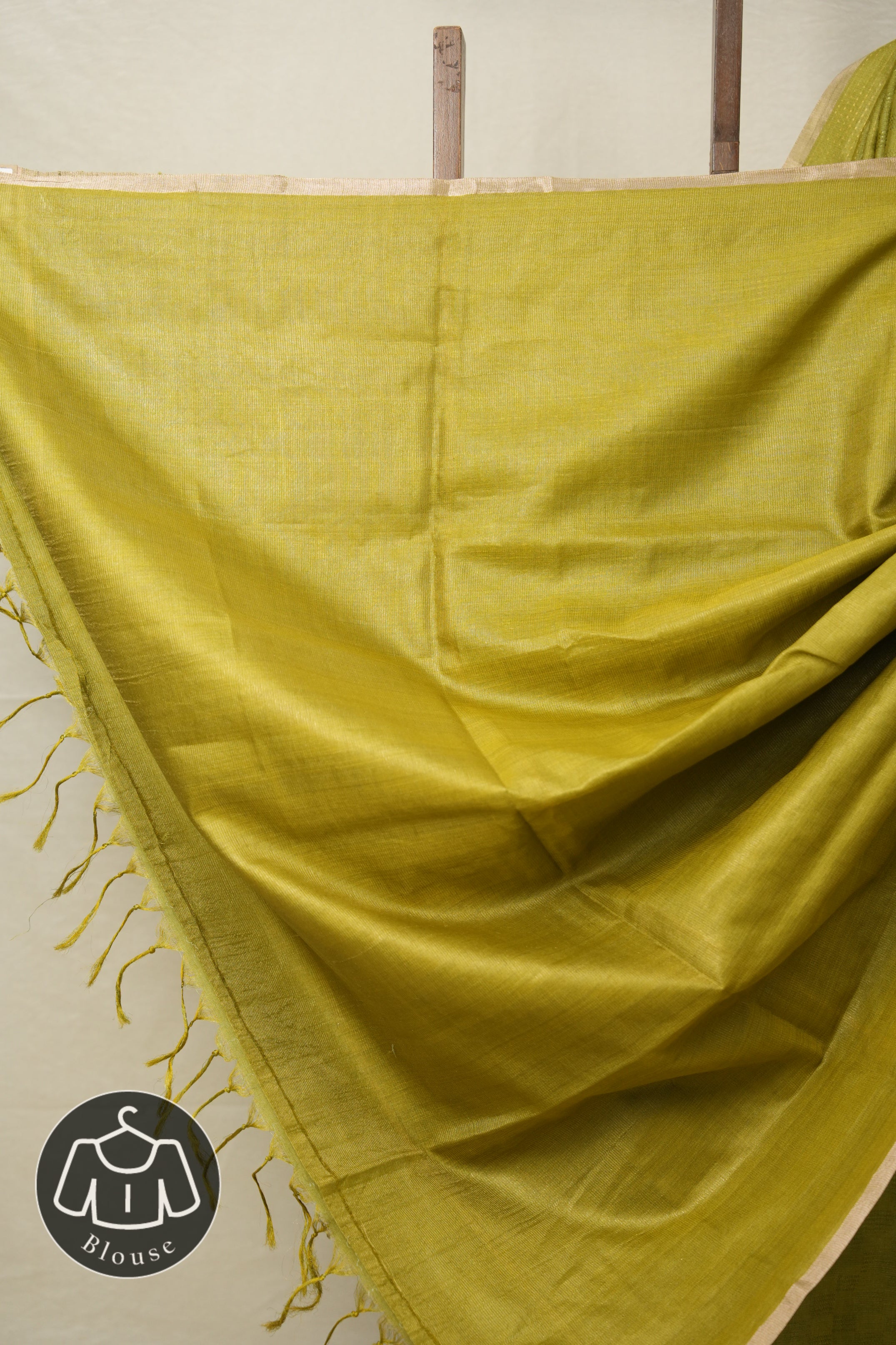 Moss Green Tussar Silk Saree - SRMGTSS1573
